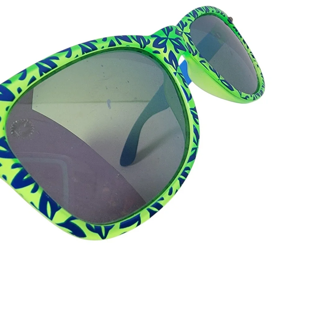 Knockaround Sunglasses Blue Green Custom Geometric Polarized Lenses Retro‎